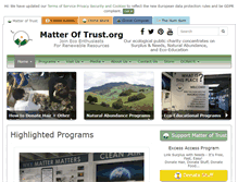 Tablet Screenshot of matteroftrust.org